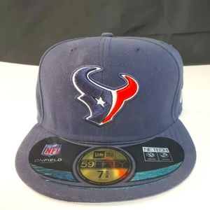 NEW ERA 59FIFTY FITTED 7 5/8 NFL ON FIELD HOUSTON TEXANS Navy